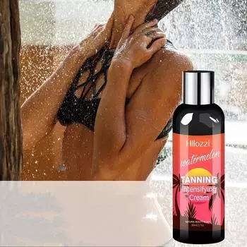 80 мл Красивый черный крем со вкусом арбуза Летний пляжный бронзатор Стойкий черный Водостойкий без загара Натуральный черный персиковый