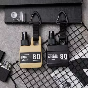 80 мл Портативный альпинистский распылитель для использования на открытом воздухе с пряжкой для подвешивания чёрный