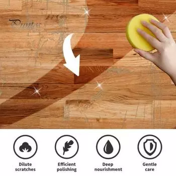 80 мл воск для ухода за мебелью, окрашенными поверхностями, искусственной кожей, деревянным полом, ремонтом царапин, удалением масла и грязи, очистителем для полировки, чисткой ярких поверхностей жёлтый