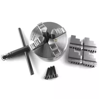 80 мм 4-кулачковый самоцентрирующийся патрон для токарного станка, патрон, стопорный стержень, деревообрабатывающий сверлильный инструмент