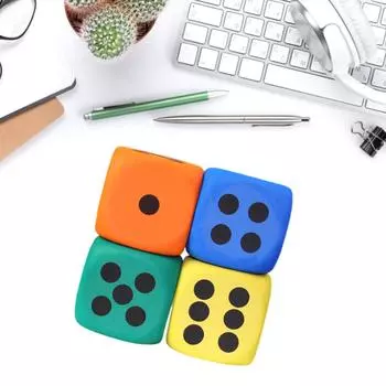 80 мм Большие игральные кости с черными точками Шестигранные игральные кости с точками Цветные игральные кости Обучающие пособия Игровые кости для обучения счету и математике A