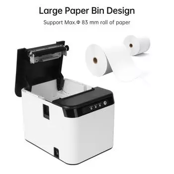 80 мм чековый принтер ESCPOS Термопринтер Настольный прямая печать USB+LAN соединение Высокая W-UK