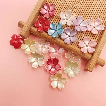 80 шт. 14 мм бусины-разделители в форме вишни в форме тора для изготовления ювелирных изделий, бусины, шапки, фурнитура для ювелирных изделий, подвески, акрил, сделай сам разноцветный