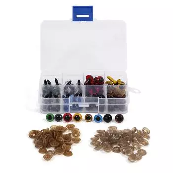 80 шт. 40 пар 8 цветов микс 10 мм безопасные глаза коробка для плюшевого мишки мягкая игрушка кукла животное марионетка