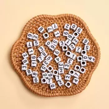 80 шт. 5,5 мм красочные модные кубические акриловые квадратные бусины с цифрами для изготовления ювелирных изделий DIY браслет ожерелье ручная работа брелок ювелирные аксессуары