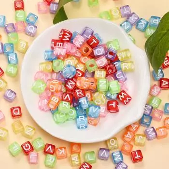 80 шт. 6 мм акриловые бусины с буквами для изготовления ювелирных изделий своими руками браслет квадратные бусины с буквами цветные бусины с буквами