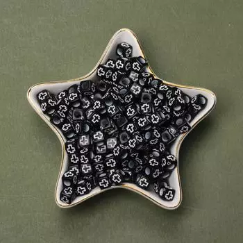 80 шт. 6 мм квадратные крестообразные рассыпчатые бусины акриловые бусины для изготовления ювелирных изделий своими руками браслеты ювелирные аксессуары