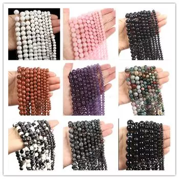 80 шт., бусины из натурального камня, тигровый глаз, агат, бирюза, розовый кварц, лазурит, нефрит, опал, круглые свободные бусины для изготовления ювелирных изделий, браслет «сделай сам», 4 мм Matte Onyx