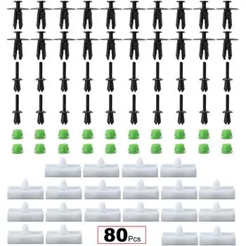 80 шт. для BMW E36 316g 316i 318i 318is 318tds 318ti литейные зажимы с втулками, отделка панели, пластиковые заклепки, крепеж, фиксированный зажим