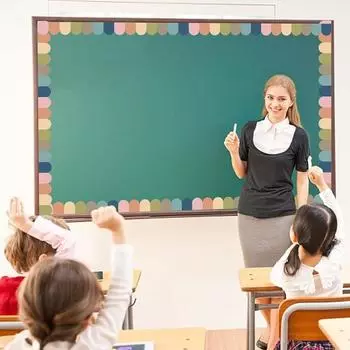 80 шт., доска объявлений в стиле бохо, граница, сердце, рука, точка, полукруг, водонепроницаемая, самоклеящаяся, сделай сам, обратно в школу, украшение для классной доски 80pcs