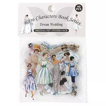 80 шт./компл., винтажная наклейка для скрапбукинга с персонажами, самоклеящаяся водостойкая съемная планировщик для домашних животных, украшение для дневника, принадлежности для самостоятельного изготовления жёлтый