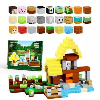 80 шт. магнитных блоков, детская строительная игрушка для мальчиков и девочек от 3 лет, с магнитными конструкторами, улучшенный сенсорный подарок STEM на Рождество