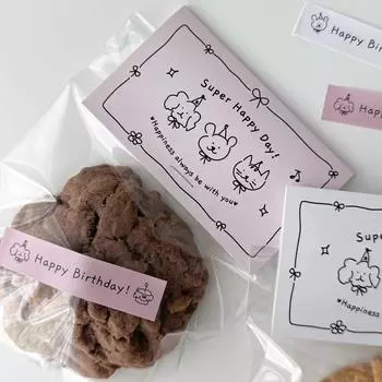 80 шт. милые наклейки с бантом на этикетке INS для вечеринки по случаю дня рождения, подарочная коробка для торта, букета, украшения своими руками, упаковка для выпечки, картонная этикетка