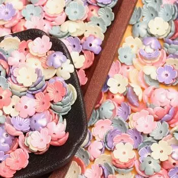80 шт. модные цветочные бусины акриловые пятилепестковые цветочные бусины 10,5 мм DIY материалы для ручной работы серьги-заколки изготовление ювелирных изделий хаки