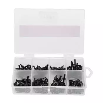 80 шт. Нержавеющая сталь 8 размеров направляющие для удочек наконечники кольцо для морской рыбалки направляющие для лески удочки