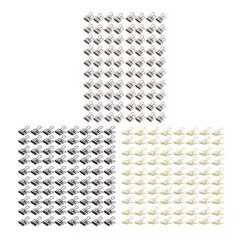 80 шт. полых зажимов 0,7 дюйма прочные металлические полые крепкие зажимные зажимы для бумаги для домашнего офиса Gold