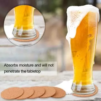 80 шт. пробковые подставки для напитков 3,5 дюйма круглые пустые пробковые подставки абсорбирующие термостойкие подставки для напитков с круглым краем из пробки