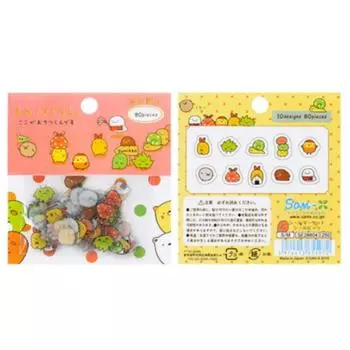 80 шт. разноцветные канцелярские наклейки ПВХ японские мультяшные наклейки сумка