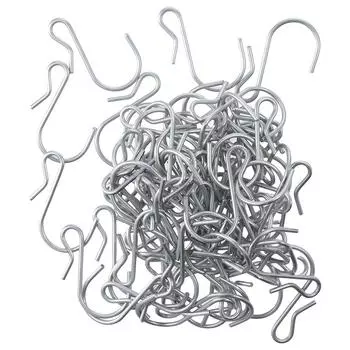 80 шт. S-образных крючков из нержавеющей стали, серебряные металлические вешалки из нержавеющей стали, брелок для ключей 80pcs