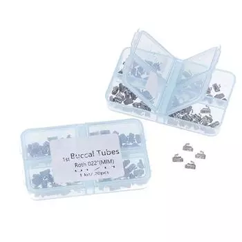 80 шт. стоматологическая щечная трубка Roth/Mbt прямая дуга высокополированные металлические принадлежности стоматологические материалы MBT