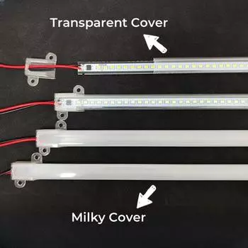 80 см/100 см/120 см AC220V светодиодный жесткий барный светильник угловой настенный светодиодный трубчатый прозрачный/молочный рассеиватель для шкафа кухонный светильник под шкафом 1pcs
