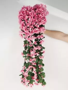 80 см искусственное растение искусственные цветы плюща подвесные растения искусственные подвесные цветы для дома на открытом воздухе свадьба двор подвесные корзины украшение балкона фиолетовый