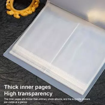 80 страниц Наклейки для ногтей Книга для хранения Наклеек Органайзер Держатель Дисплей Маникюрные инструменты для ногтей Пластиковая прозрачная пленка для дизайна ногтей One Size