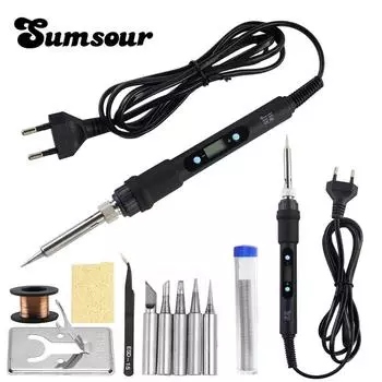 80 Вт 220 В/110 В ЖК-цифровой дисплей с регулируемой температурой, электрический паяльник, инструмент для ремонта олова