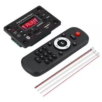80 Вт Bluetooth 5.0 автомобильный MP3 WMA декодер плата 2*40 Вт усилитель USB AUX FM радио MP3 плеер цветной экран с пультом дистанционного управления