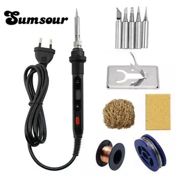 80 Вт Tiezhi электрический паяльник с цифровым дисплеем и переключателем, электрический паяльник 110 В 220 В, набор электрических паяльников