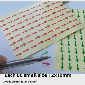 80 водонепроницаемых прозрачных наклеек со стрелками для указания направления газа