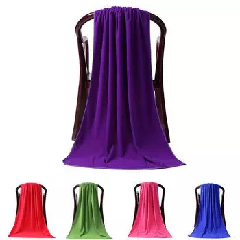 80 x 180 см большой впитывающий лист из микрофибры для сушки пляжного плавания и спортивного банного полотенца синий