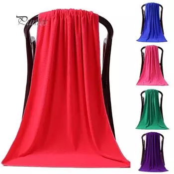 80 x 180 см большой впитывающий лист из микрофибры для сушки пляжного плавания и спортивного банного полотенца красный