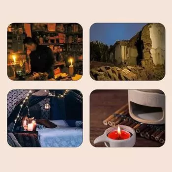 80G Аварийная свеча Предотвращение стихийных бедствий Отключение освещения Уличные бездымные свечи Железные банки Растительные свечи 6*4cm