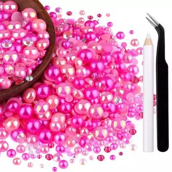 80G плоскодонные жемчужины стразы ручной работы золото черный 3-10 мм смоляные стразы и полужемчужины аксессуары для одежды своими руками 50g розовый