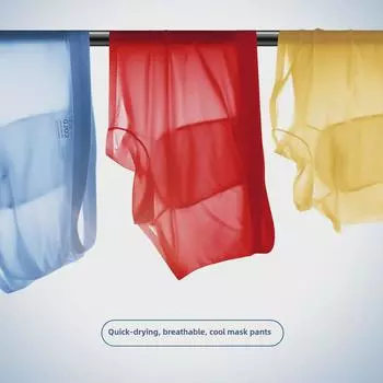 80г ультратонкие мужские бесшовные быстросохнущие трусы-боксеры Ice Silk с шелковой вставкой L
