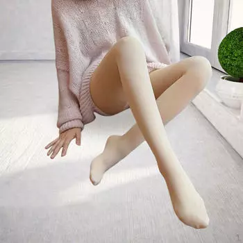 80г женские колготки леггинсы, обтягивающие колготки, полная длина, эластичные носки с высокой талией, теплые брюки One size Step feet _black A