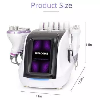 80K Кавитация 6 в 1 Ультразвуковой RF Вакуумный Аппарат 440*330*320mm белый