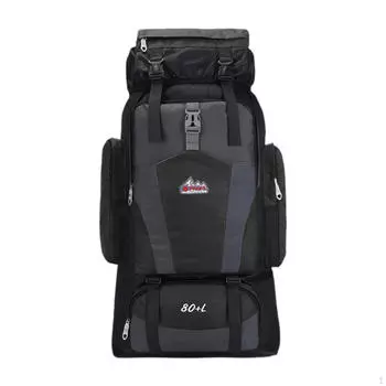 80л походный рюкзак для мужчин и женщин регулируемый плечевой ремень рюкзак для путешествий на открытом воздухе красный