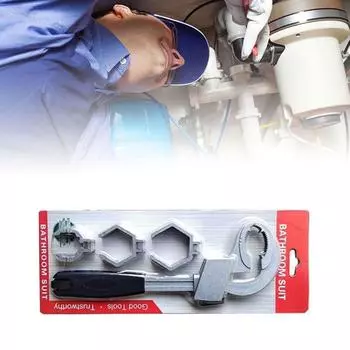 Алюминиевые разводные ключи с большим отверстием 80 мм, широкие разводные ключи, открывающиеся ключи для труб в ванной, инструмент A