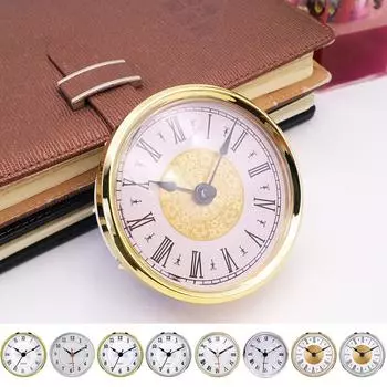 80MM кварцевые часы вставки механизм замена римские арабские цифры украшение дома золото и серебро