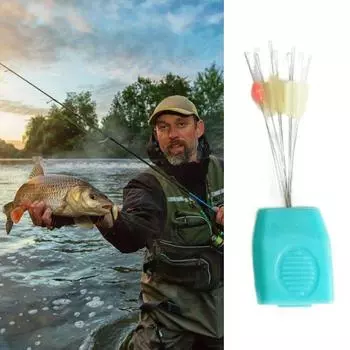 80PCS 7+1 Fishing Line Stopper Silicone Fishing Bobber Float Space Bean Stopper Main Line Middle-80PCS