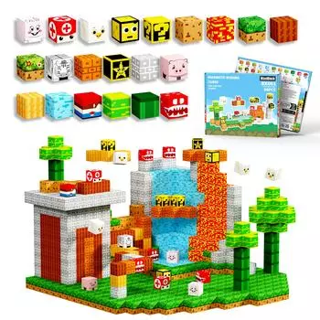 80PCS Creative Magnetic Blocks STEM Toy Build Set для мальчиков и девочек в возрасте от 3 лет и старше Сенсорные игрушки для малышей Подарки Конструкторы box