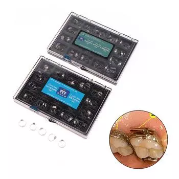 80Pcs Dental Orthodontic Stainless Steel Buccal Tube 1St Molar With Bands Roth/Mbt 022 Orthodontic Materials