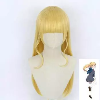 80см Аниме Love Live!Супер звезда!! Парик для косплея Sumire Heanna, желтый длинный парик, термостойкие синтетические аксессуары для волос 80CM жёлтый