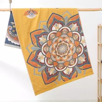80x160 см Впитывающее Быстросохнущее Банное Полотенце, Цветочный Узор Хлопковая Пряжа Полотенца Для Ванной Мягкая Впитывающая Влагу Пляжная Накидка