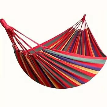 80x260 см уличный утолщенный холст гамак кемпинг качели сетка Hed анти опрокидывание полосатый подвесной стул гамак красный
