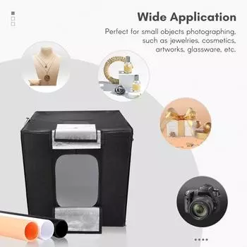 80x80x80cm/31x31x31in Большой светодиодный светильник, палатка, настольный световой короб для фотостудии, складной софтбокс, 270 шт. US Plug