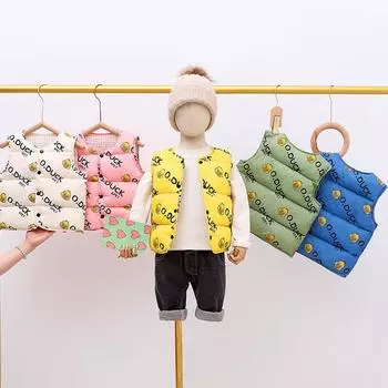 812 new [spot] children s autumn and winter new cotton vest boys and girls close-fitting thermal vest children s clothing 100 yards синий