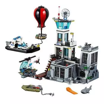 815 шт., тюрьма Си-Айленд, серия «Полицейский», набор строительных блоков, полицейский участок, кирпичи, развивающие детские игрушки для детей